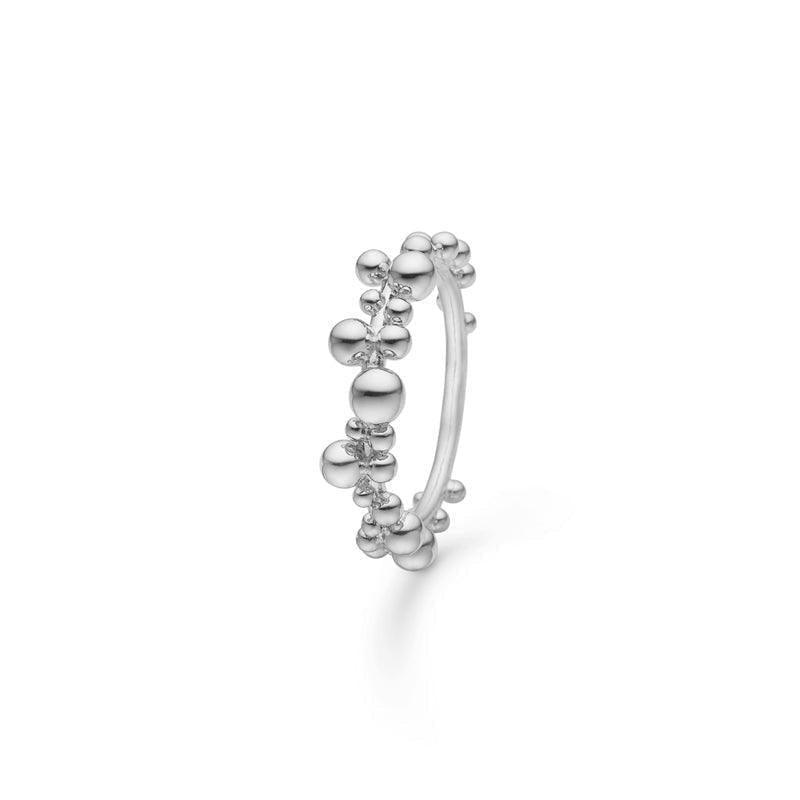 Mads Z Silver Bubbles Ring med blank yta och kuldesign i silver, modell 2140066-001-1