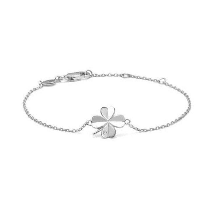 Mads Z Clover armband i silver med klöverhänge, fram, modell 13074
