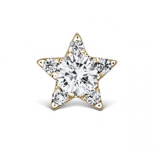 MARIA TASH 4.5mm Diamond Star Threaded Stud 18kt - Øreringe - XSTAR45D-001