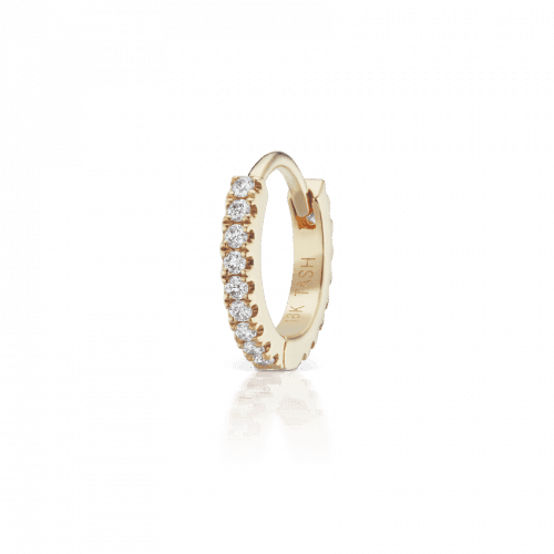 Maria Tash 6,5 mm Diamond Eternity Ring 18kt, kreol i guld med diamanter, elegant detalj. Modell XET65D-1.