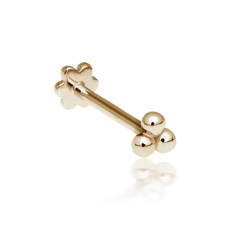 MARIA TASH Ball Trinity Threaded Stud 2,5mm - Øreringe - XBTR-YG-W25-001