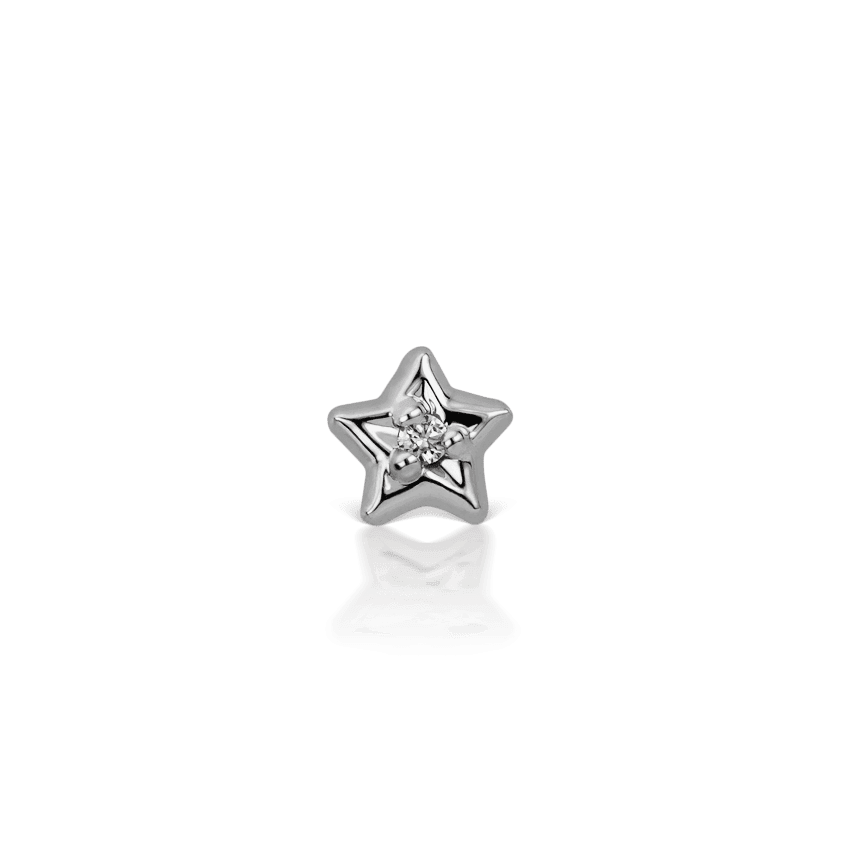 MARIA TASH Diamond Solitaire Star Hvidguld - Øreringe - XSSTARD-WG-W3-001