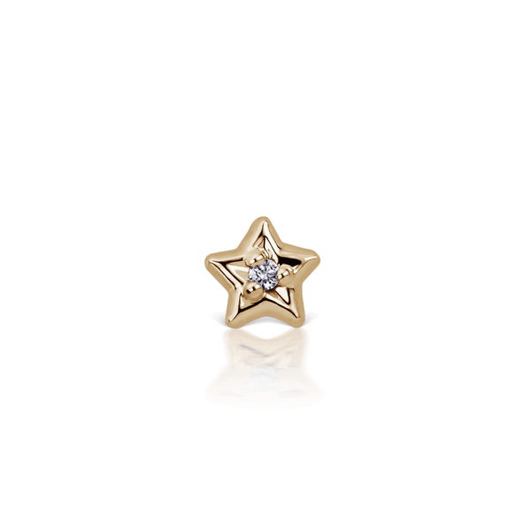 MARIA TASH Diamond Solitaire Star - Øreringe - XSSTARD-YG-W3-001