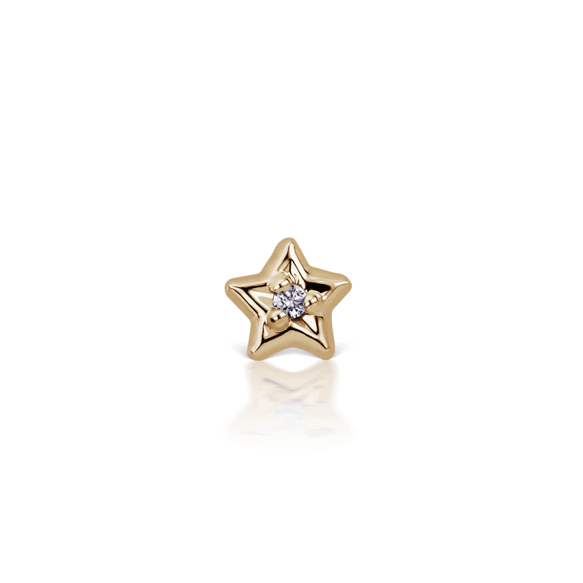 MARIA TASH Diamond Solitaire Star - Øreringe - XSSTARD-YG-W3-001