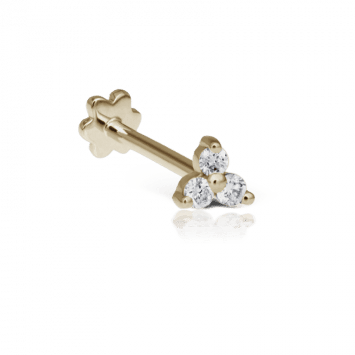 MARIA TASH Diamond Trinity Threaded Stud - Øreringe - X3DTRD-001