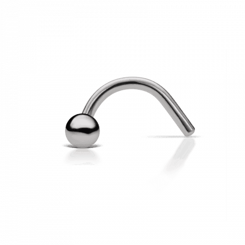 Maria Tash Nose piercing 2mm Dome 14kt vitguld, minimalistiska nossmycken i glänsande guld. Modell NDM2-W-1.