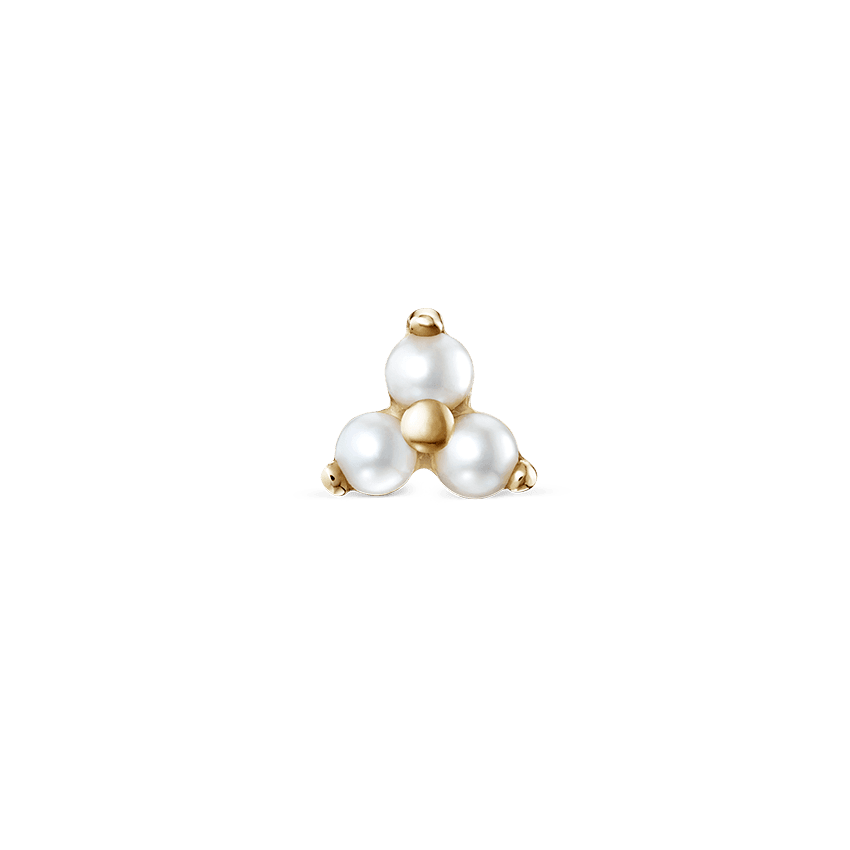 MARIA TASH Pearl Trinity Stud - Øreringe - XTRPE-YG-W3-001
