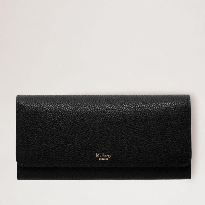Mulberry Continental Wallet i svart läder, klassisk och elegant design. Modell RL4440205A100.