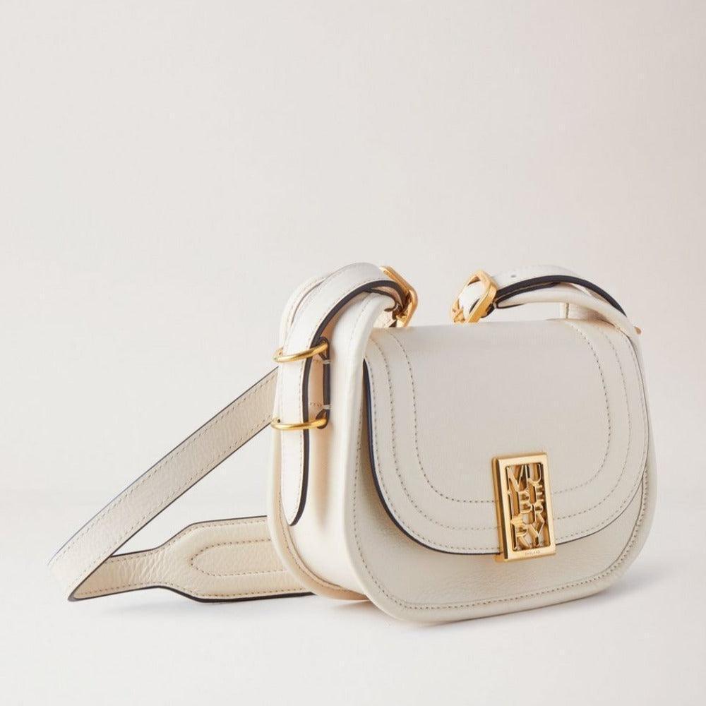 Mulberry Mini Sadie Satchel High Shine Leather Eggshell - Taske - RL7364/213H687