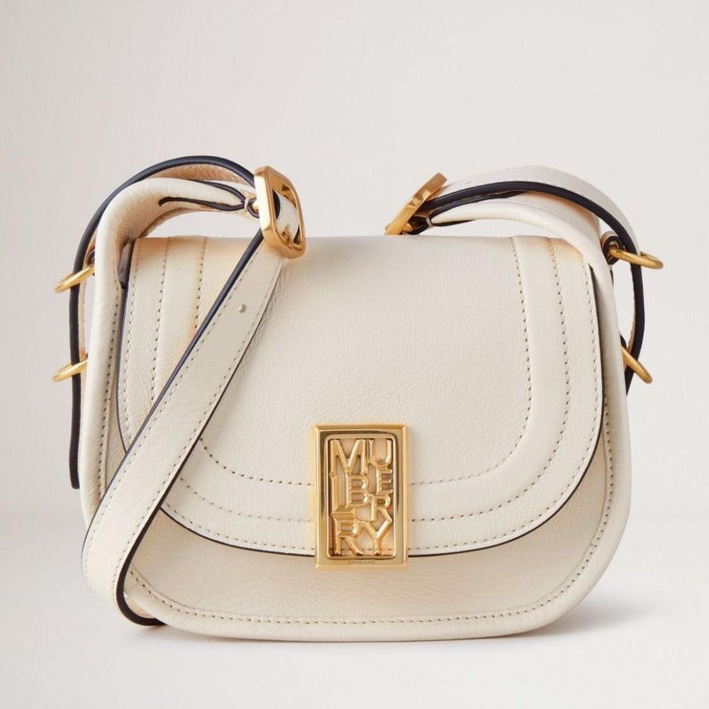 Mulberry Mini Sadie Satchel High Shine Leather Eggshell - Taske - RL7364/213H687
