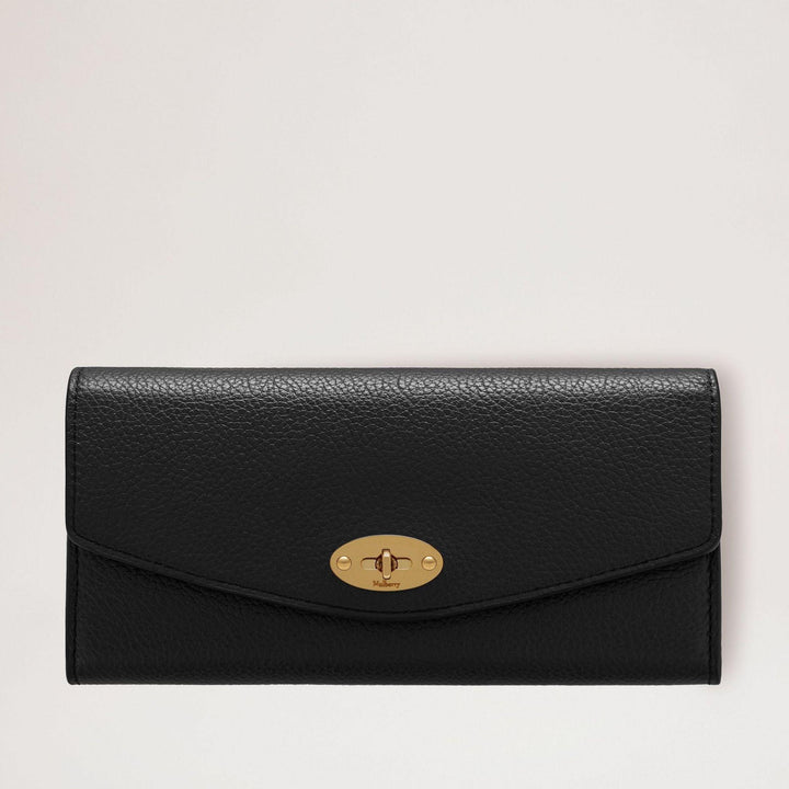Mulberry Plånbok Darley Plånbok Small Classic Grain Black, svart Plånbok i läder med guldlås, modell RL4868205A100