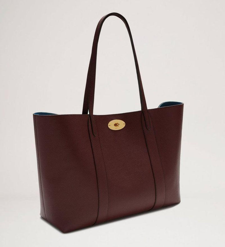 Mulberry Väska Bayswater Tote Burgundy i slätt läder med guldfärgat spänne, modell HH4589/205K536