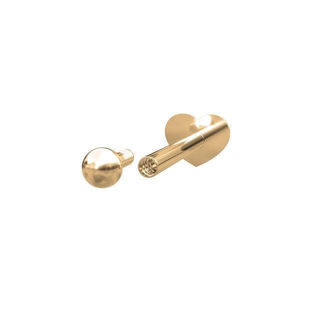 nordahl-14kt-guld-piercing-m-boll visad i ljust guld med hjärtdetalj, modell 314000-5-2
