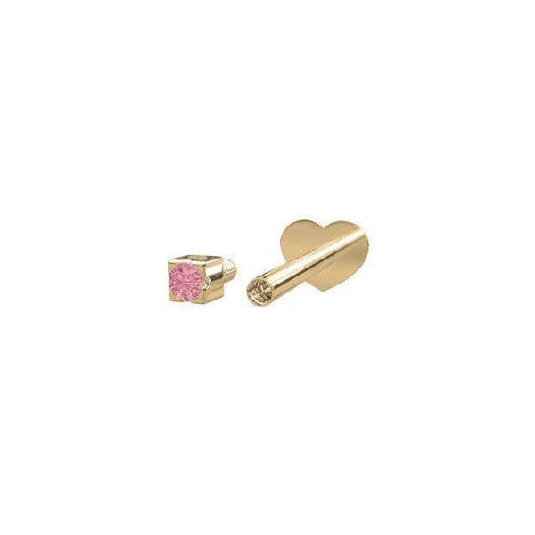 Nordahl 14kt Guld Piercing Pink Topaz - Øreringe - 314013-5