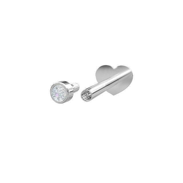 Nordahl silverpiercing m/1 zirconia visar ett elegant silverstycke med klar sten, modell 314008cz9