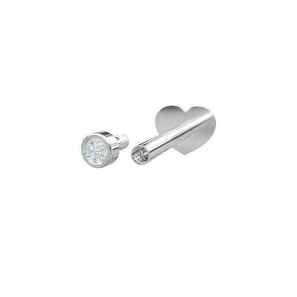 Nordahl Sølv Piercing m. 1 Zirkonia - Øreringe - 314008CZ9