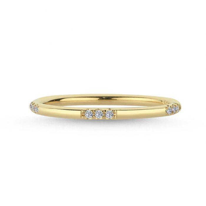 Nuran 14kt Noelle ring i guld med diamanter, forsidevisning. Model 89901.