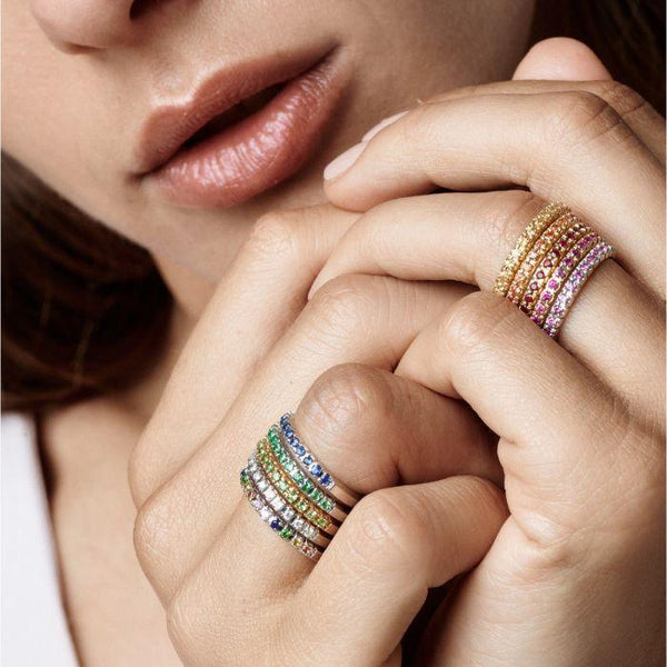 Nuran 14kt Perá Ring Med Ædelsten - Ringe - A2500-MUL-001