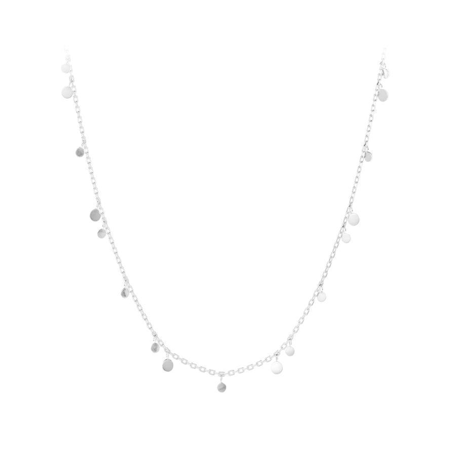 Pernille Corydon Glow Halsband med små runda hängen i silver, enkelt och elegant. Modell N-018-S