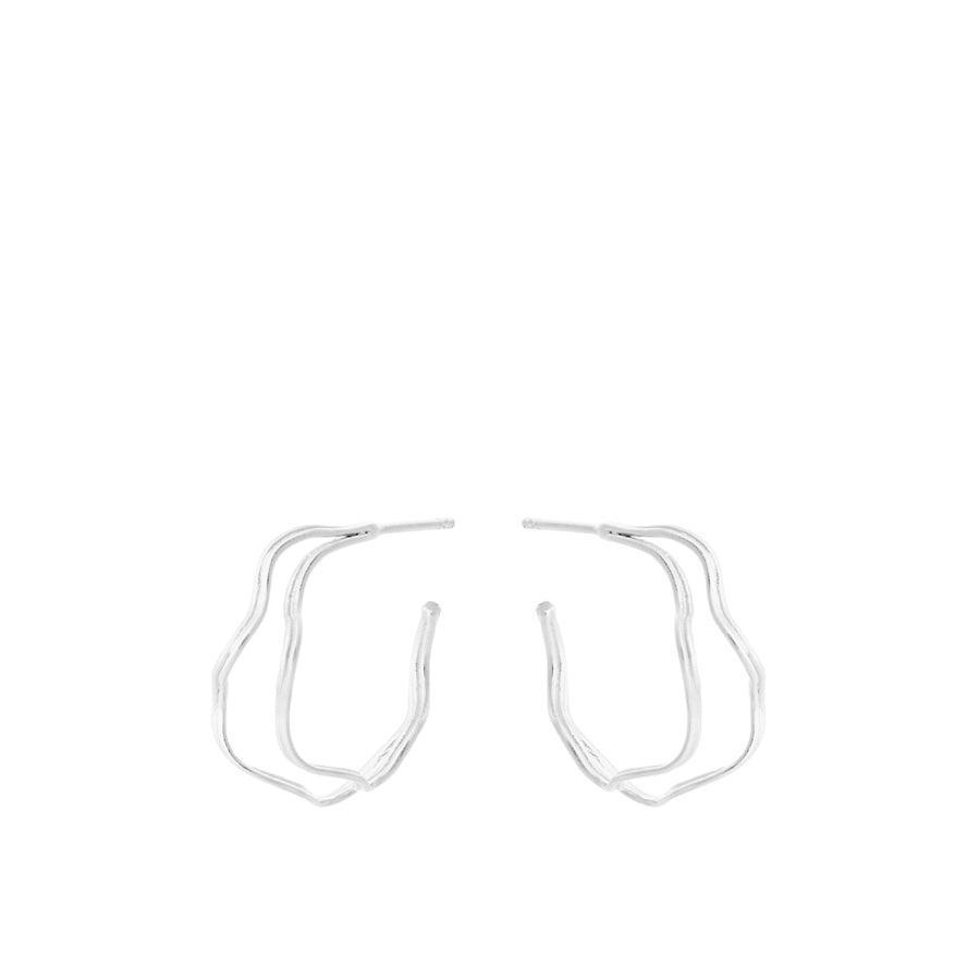 Pernille Corydon Small Double Wave Hoops - E-458-S - Øreringe - E-458-S