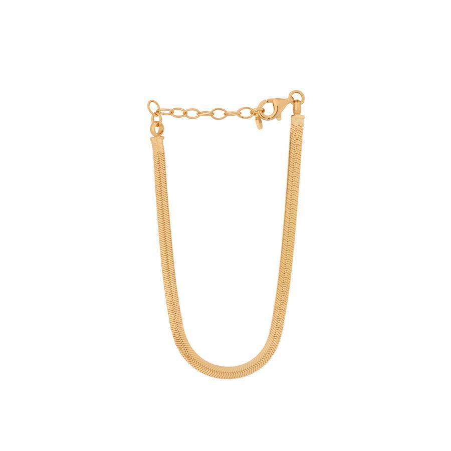 Pernille Corydon Thelma Armband i guld med justerbar kedja, elegant och enkel design. Modell B-698-GP.