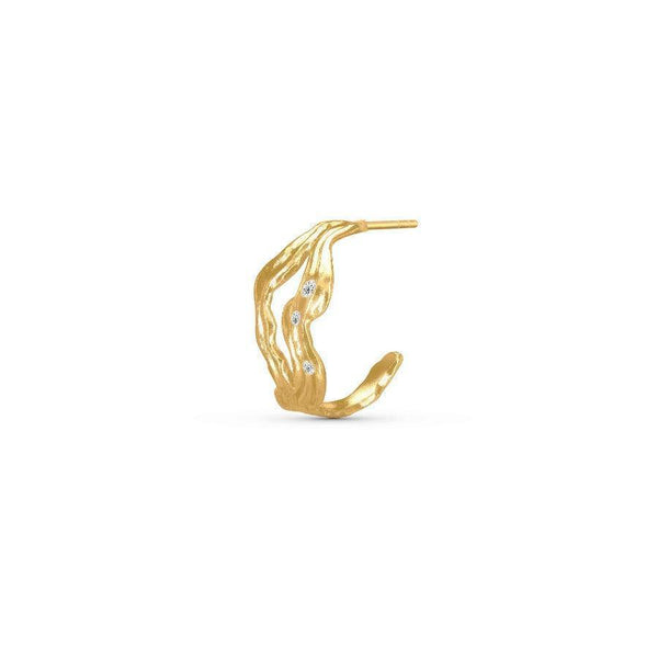 Polar Jewelry Cosmos Forgyldt Hoop Single - Øreringe - COS-HP-GD-WZ-00403