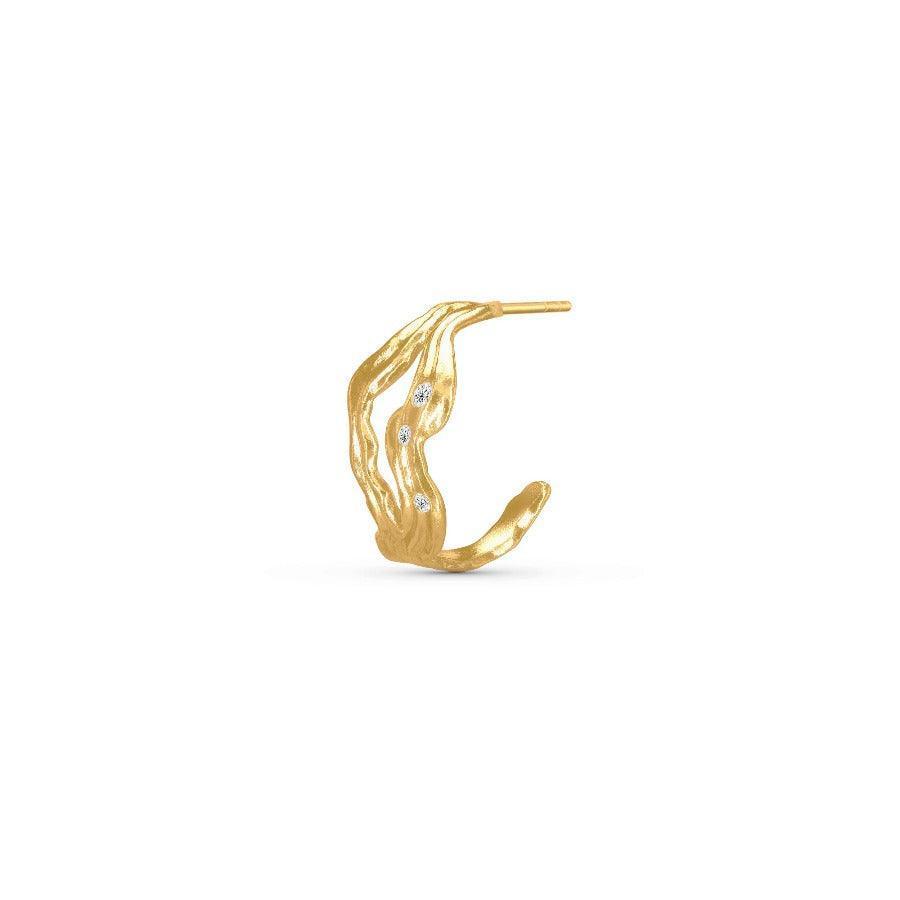 Polar Jewelry Cosmos Forgyldt Hoop Single - Øreringe - COS-HP-GD-WZ-00403
