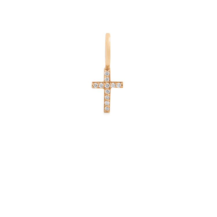 Ro Copenhagen 18kt Rock Diamond 8mm Vedhæng Diamant Kors - Vedhæng - 105693