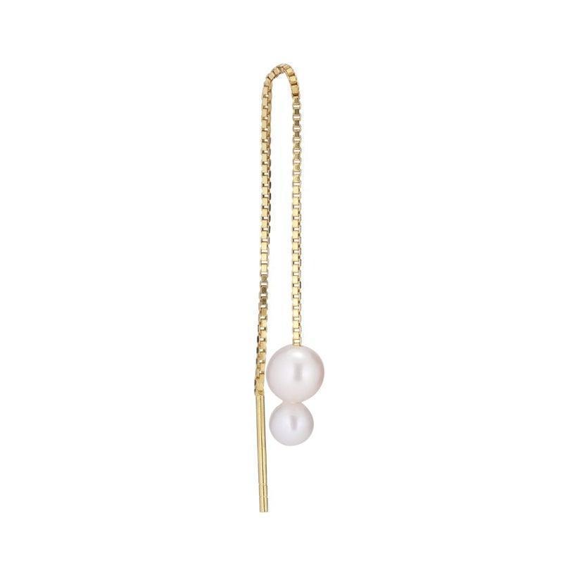 The Earring Shop Deux Threader Kædeørering Med Perler - FW2013 - Øreringe - FW2013